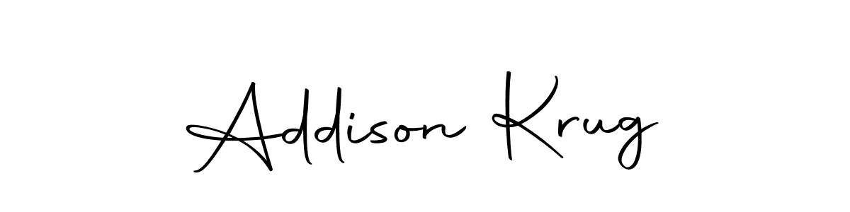 Make a short Addison Krug signature style. Manage your documents anywhere anytime using Autography-DOLnW. Create and add eSignatures, submit forms, share and send files easily. Addison Krug signature style 10 images and pictures png