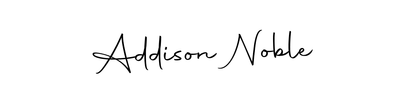 How to make Addison Noble name signature. Use Autography-DOLnW style for creating short signs online. This is the latest handwritten sign. Addison Noble signature style 10 images and pictures png