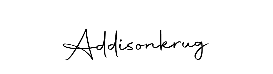 Design your own signature with our free online signature maker. With this signature software, you can create a handwritten (Autography-DOLnW) signature for name Addisonkrug. Addisonkrug signature style 10 images and pictures png