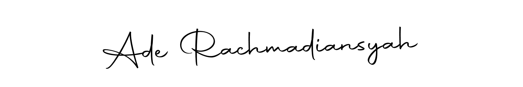Create a beautiful signature design for name Ade Rachmadiansyah. With this signature (Autography-DOLnW) fonts, you can make a handwritten signature for free. Ade Rachmadiansyah signature style 10 images and pictures png