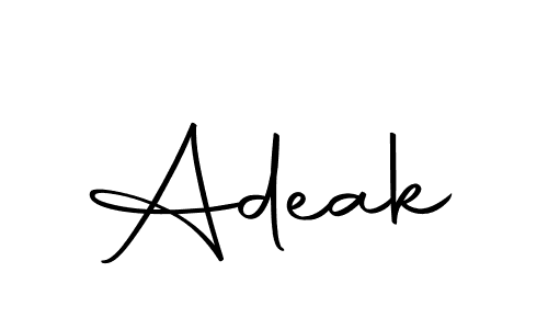 You should practise on your own different ways (Autography-DOLnW) to write your name (Adeak) in signature. don't let someone else do it for you. Adeak signature style 10 images and pictures png