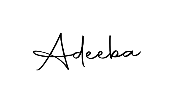 Design your own signature with our free online signature maker. With this signature software, you can create a handwritten (Autography-DOLnW) signature for name Adeeba. Adeeba signature style 10 images and pictures png