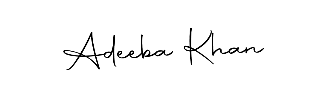 You can use this online signature creator to create a handwritten signature for the name Adeeba Khan. This is the best online autograph maker. Adeeba Khan signature style 10 images and pictures png