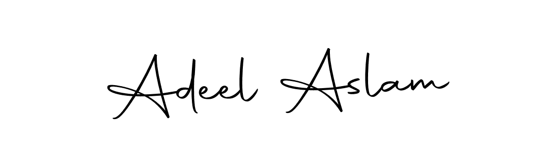 Design your own signature with our free online signature maker. With this signature software, you can create a handwritten (Autography-DOLnW) signature for name Adeel Aslam. Adeel Aslam signature style 10 images and pictures png