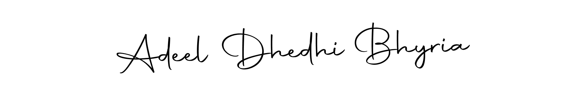 The best way (Autography-DOLnW) to make a short signature is to pick only two or three words in your name. The name Adeel Dhedhi Bhyria include a total of six letters. For converting this name. Adeel Dhedhi Bhyria signature style 10 images and pictures png