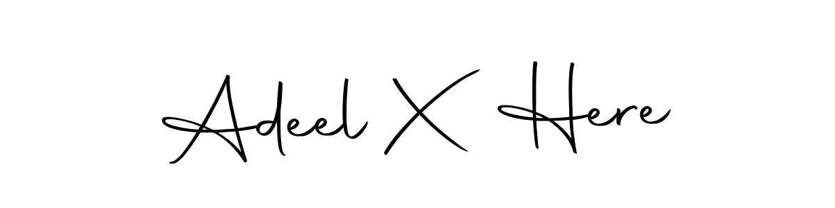 Design your own signature with our free online signature maker. With this signature software, you can create a handwritten (Autography-DOLnW) signature for name Adeel X Here. Adeel X Here signature style 10 images and pictures png