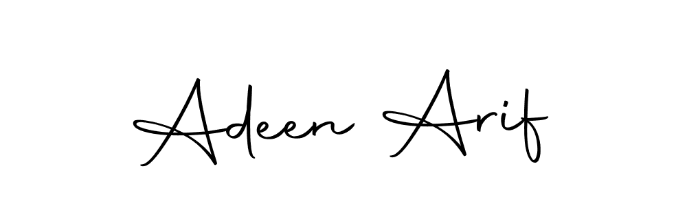 Create a beautiful signature design for name Adeen Arif. With this signature (Autography-DOLnW) fonts, you can make a handwritten signature for free. Adeen Arif signature style 10 images and pictures png