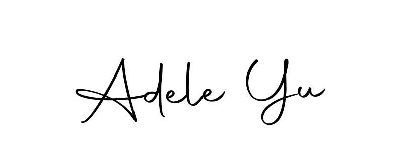 How to make Adele Yu name signature. Use Autography-DOLnW style for creating short signs online. This is the latest handwritten sign. Adele Yu signature style 10 images and pictures png