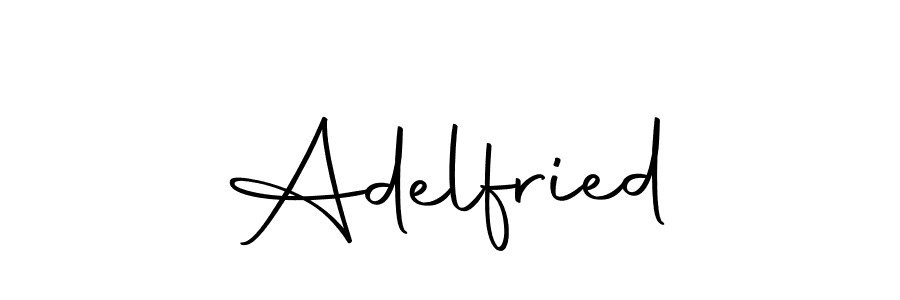 Design your own signature with our free online signature maker. With this signature software, you can create a handwritten (Autography-DOLnW) signature for name Adelfried. Adelfried signature style 10 images and pictures png