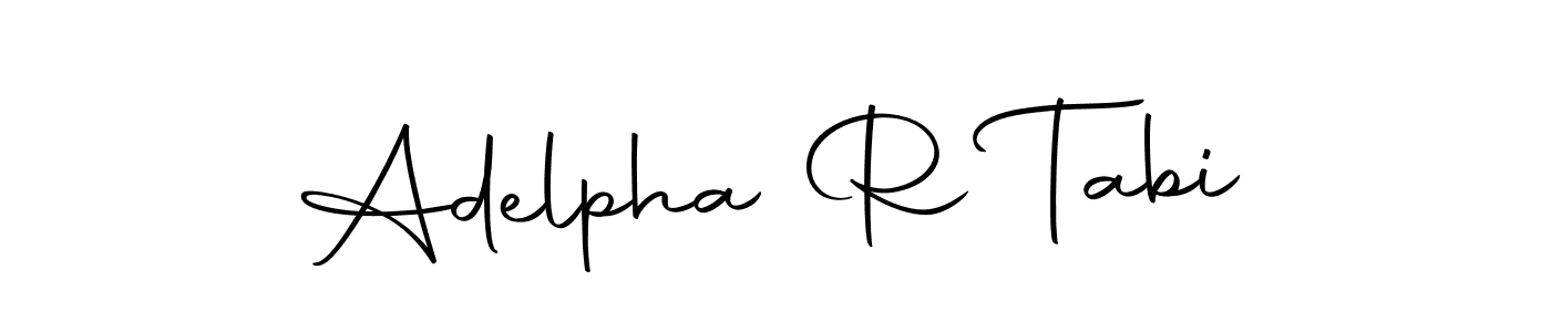 Design your own signature with our free online signature maker. With this signature software, you can create a handwritten (Autography-DOLnW) signature for name Adelpha R Tabi. Adelpha R Tabi signature style 10 images and pictures png