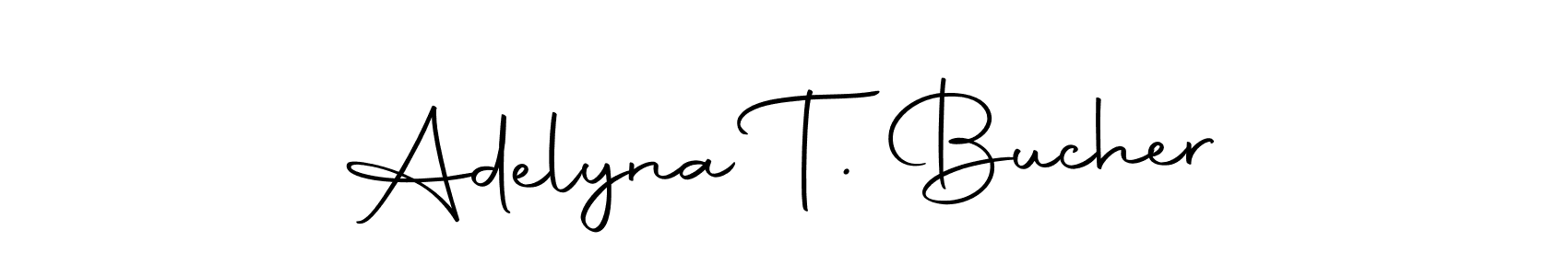 Adelyna T. Bucher stylish signature style. Best Handwritten Sign (Autography-DOLnW) for my name. Handwritten Signature Collection Ideas for my name Adelyna T. Bucher. Adelyna T. Bucher signature style 10 images and pictures png