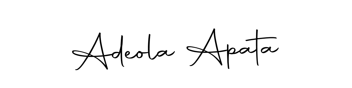 How to make Adeola Apata name signature. Use Autography-DOLnW style for creating short signs online. This is the latest handwritten sign. Adeola Apata signature style 10 images and pictures png