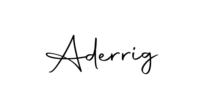 Design your own signature with our free online signature maker. With this signature software, you can create a handwritten (Autography-DOLnW) signature for name Aderrig. Aderrig signature style 10 images and pictures png