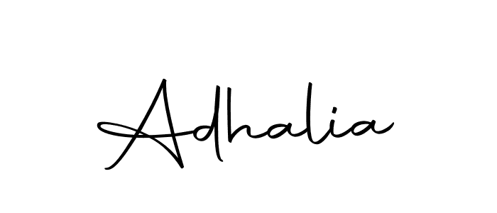 Use a signature maker to create a handwritten signature online. With this signature software, you can design (Autography-DOLnW) your own signature for name Adhalia. Adhalia signature style 10 images and pictures png
