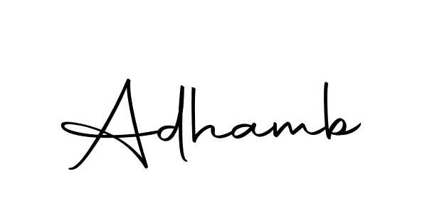 You should practise on your own different ways (Autography-DOLnW) to write your name (Adhamb) in signature. don't let someone else do it for you. Adhamb signature style 10 images and pictures png