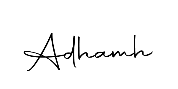 Design your own signature with our free online signature maker. With this signature software, you can create a handwritten (Autography-DOLnW) signature for name Adhamh. Adhamh signature style 10 images and pictures png