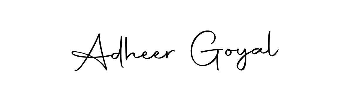 Design your own signature with our free online signature maker. With this signature software, you can create a handwritten (Autography-DOLnW) signature for name Adheer Goyal. Adheer Goyal signature style 10 images and pictures png