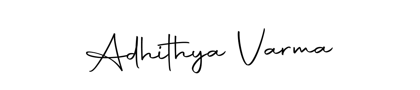 How to make Adhithya Varma name signature. Use Autography-DOLnW style for creating short signs online. This is the latest handwritten sign. Adhithya Varma signature style 10 images and pictures png