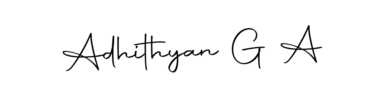 The best way (Autography-DOLnW) to make a short signature is to pick only two or three words in your name. The name Adhithyan G A include a total of six letters. For converting this name. Adhithyan G A signature style 10 images and pictures png