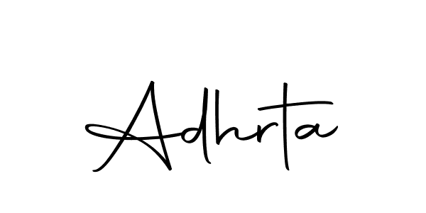 Design your own signature with our free online signature maker. With this signature software, you can create a handwritten (Autography-DOLnW) signature for name Adhrta. Adhrta signature style 10 images and pictures png