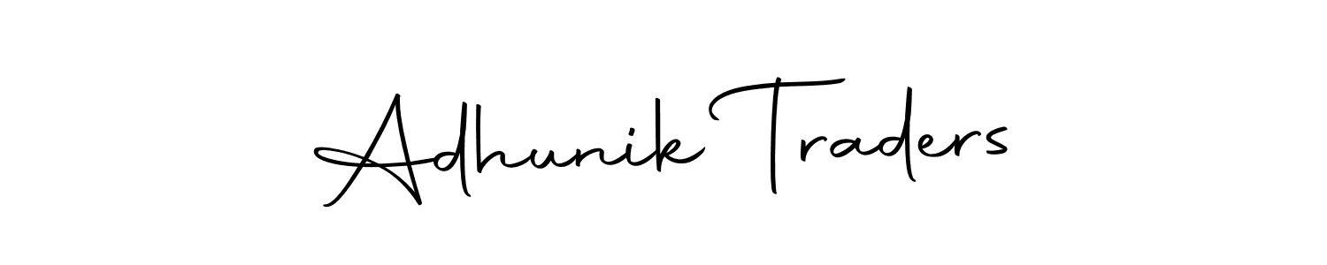 Make a beautiful signature design for name Adhunik Traders. With this signature (Autography-DOLnW) style, you can create a handwritten signature for free. Adhunik Traders signature style 10 images and pictures png