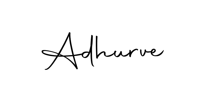 You should practise on your own different ways (Autography-DOLnW) to write your name (Adhurve) in signature. don't let someone else do it for you. Adhurve signature style 10 images and pictures png