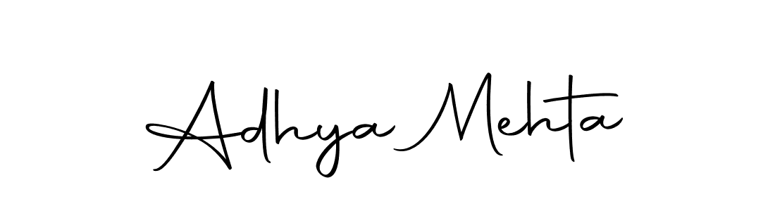 Create a beautiful signature design for name Adhya Mehta. With this signature (Autography-DOLnW) fonts, you can make a handwritten signature for free. Adhya Mehta signature style 10 images and pictures png