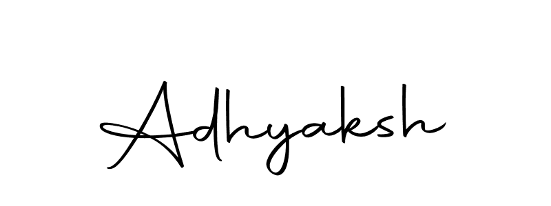 Design your own signature with our free online signature maker. With this signature software, you can create a handwritten (Autography-DOLnW) signature for name Adhyaksh. Adhyaksh signature style 10 images and pictures png