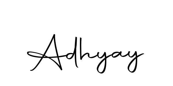 Use a signature maker to create a handwritten signature online. With this signature software, you can design (Autography-DOLnW) your own signature for name Adhyay. Adhyay signature style 10 images and pictures png