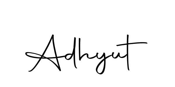 How to make Adhyut name signature. Use Autography-DOLnW style for creating short signs online. This is the latest handwritten sign. Adhyut signature style 10 images and pictures png