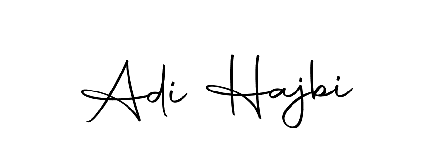 How to make Adi Hajbi name signature. Use Autography-DOLnW style for creating short signs online. This is the latest handwritten sign. Adi Hajbi signature style 10 images and pictures png