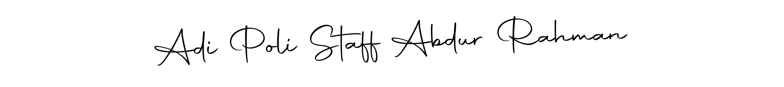 Similarly Autography-DOLnW is the best handwritten signature design. Signature creator online .You can use it as an online autograph creator for name Adi Poli Staff Abdur Rahman. Adi Poli Staff Abdur Rahman signature style 10 images and pictures png