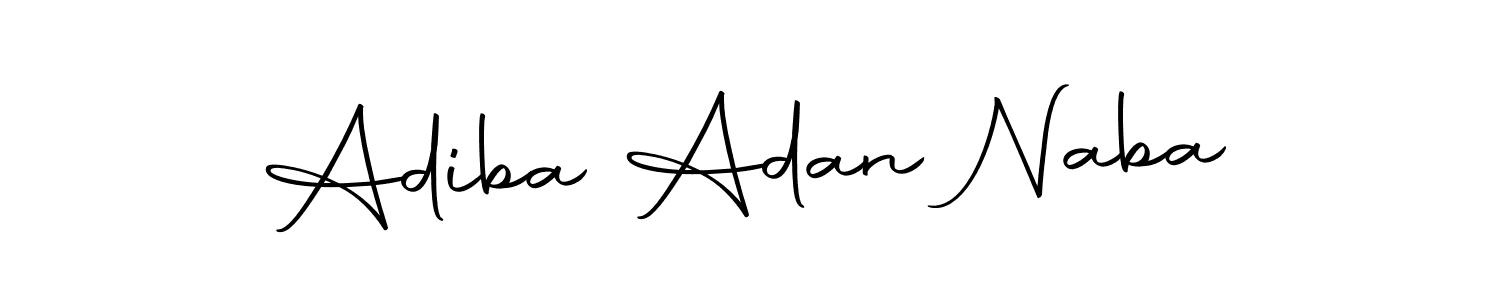 Create a beautiful signature design for name Adiba Adan Naba. With this signature (Autography-DOLnW) fonts, you can make a handwritten signature for free. Adiba Adan Naba signature style 10 images and pictures png