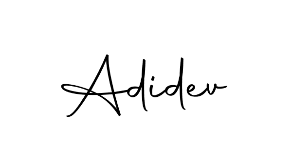 Use a signature maker to create a handwritten signature online. With this signature software, you can design (Autography-DOLnW) your own signature for name Adidev. Adidev signature style 10 images and pictures png