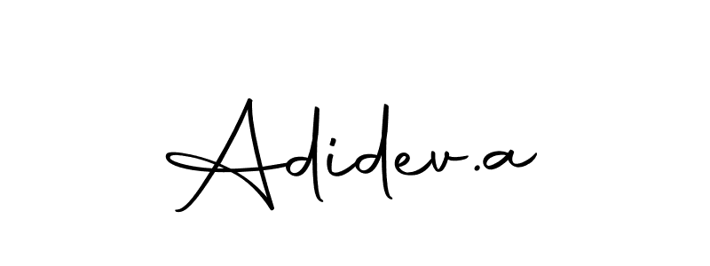 Create a beautiful signature design for name Adidev.a. With this signature (Autography-DOLnW) fonts, you can make a handwritten signature for free. Adidev.a signature style 10 images and pictures png