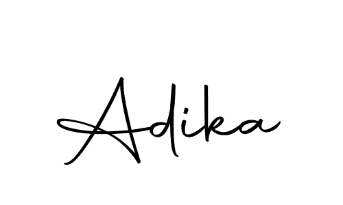 Design your own signature with our free online signature maker. With this signature software, you can create a handwritten (Autography-DOLnW) signature for name Adika. Adika signature style 10 images and pictures png