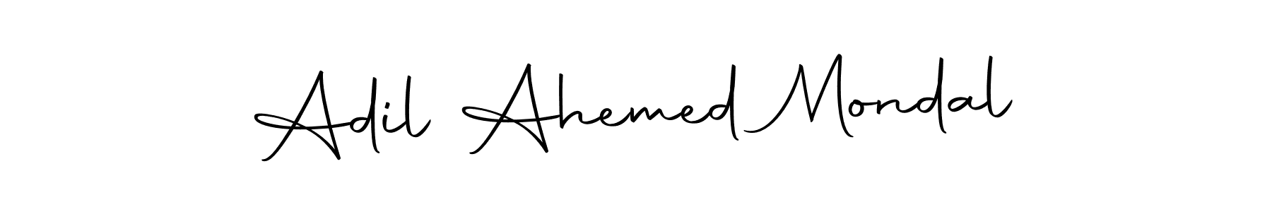 The best way (Autography-DOLnW) to make a short signature is to pick only two or three words in your name. The name Adil Ahemed Mondal include a total of six letters. For converting this name. Adil Ahemed Mondal signature style 10 images and pictures png