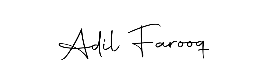 How to make Adil Farooq name signature. Use Autography-DOLnW style for creating short signs online. This is the latest handwritten sign. Adil Farooq signature style 10 images and pictures png