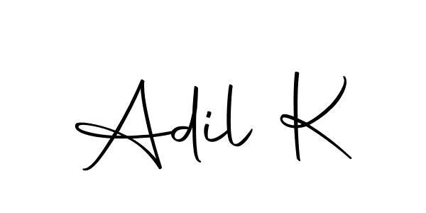 The best way (Autography-DOLnW) to make a short signature is to pick only two or three words in your name. The name Adil K include a total of six letters. For converting this name. Adil K signature style 10 images and pictures png
