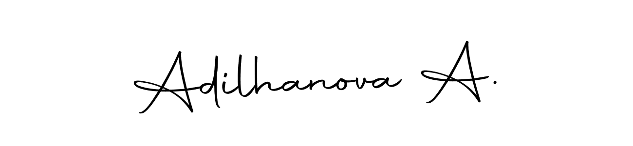 How to make Adilhanova A. signature? Autography-DOLnW is a professional autograph style. Create handwritten signature for Adilhanova A. name. Adilhanova A. signature style 10 images and pictures png