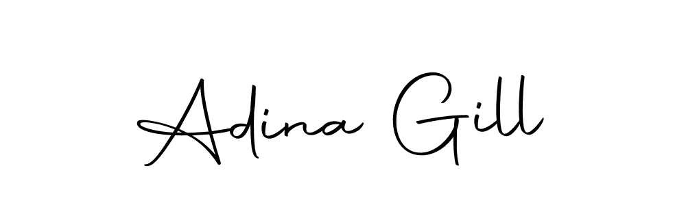 Use a signature maker to create a handwritten signature online. With this signature software, you can design (Autography-DOLnW) your own signature for name Adina Gill. Adina Gill signature style 10 images and pictures png