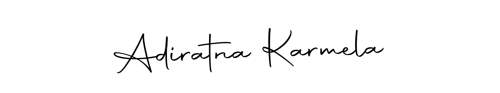 The best way (Autography-DOLnW) to make a short signature is to pick only two or three words in your name. The name Adiratna Karmela include a total of six letters. For converting this name. Adiratna Karmela signature style 10 images and pictures png