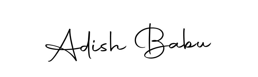 Use a signature maker to create a handwritten signature online. With this signature software, you can design (Autography-DOLnW) your own signature for name Adish Babu. Adish Babu signature style 10 images and pictures png