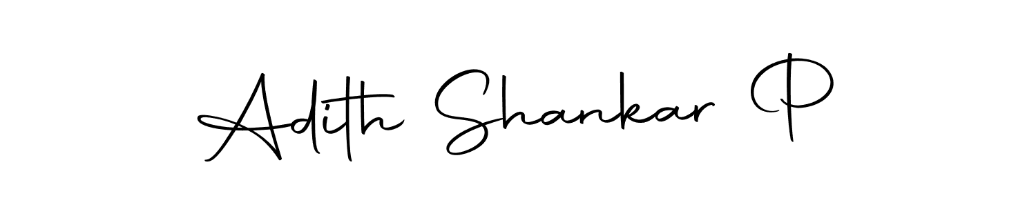 The best way (Autography-DOLnW) to make a short signature is to pick only two or three words in your name. The name Adith Shankar P include a total of six letters. For converting this name. Adith Shankar P signature style 10 images and pictures png