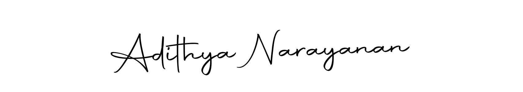 How to make Adithya Narayanan name signature. Use Autography-DOLnW style for creating short signs online. This is the latest handwritten sign. Adithya Narayanan signature style 10 images and pictures png