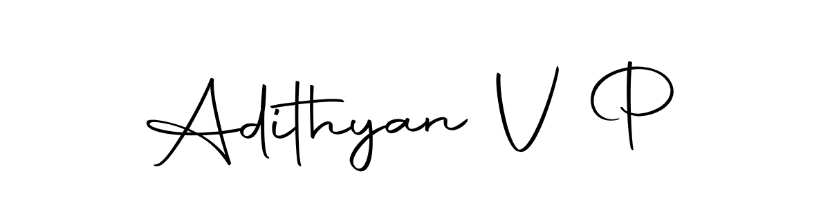 Here are the top 10 professional signature styles for the name Adithyan V P. These are the best autograph styles you can use for your name. Adithyan V P signature style 10 images and pictures png