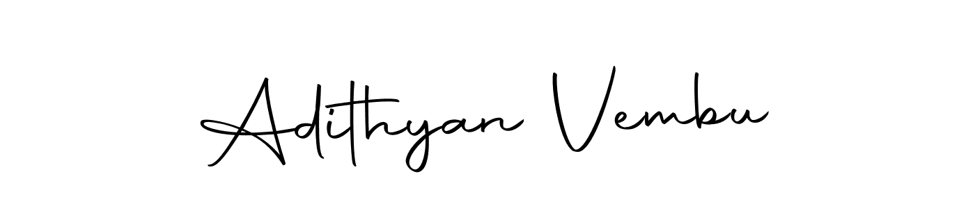 You can use this online signature creator to create a handwritten signature for the name Adithyan Vembu. This is the best online autograph maker. Adithyan Vembu signature style 10 images and pictures png