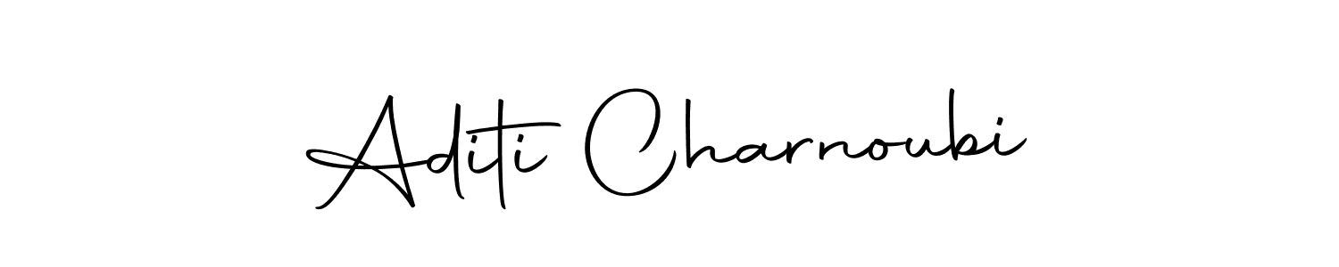 Create a beautiful signature design for name Aditi Charnoubi. With this signature (Autography-DOLnW) fonts, you can make a handwritten signature for free. Aditi Charnoubi signature style 10 images and pictures png