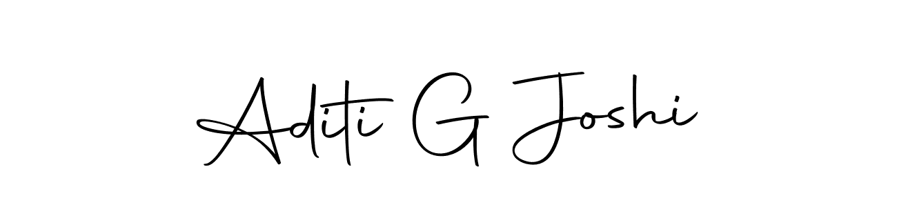 How to make Aditi G Joshi name signature. Use Autography-DOLnW style for creating short signs online. This is the latest handwritten sign. Aditi G Joshi signature style 10 images and pictures png