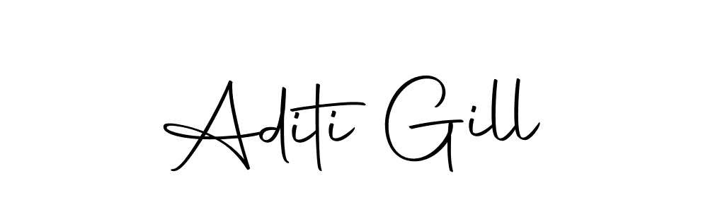 Use a signature maker to create a handwritten signature online. With this signature software, you can design (Autography-DOLnW) your own signature for name Aditi Gill. Aditi Gill signature style 10 images and pictures png